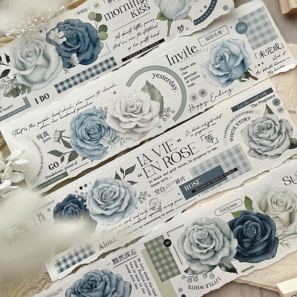 Whole Roll 6cm*5m Flowers invitation Washi/PET Tape