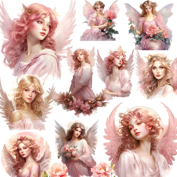 20PCS Pink Angel Girl sticker