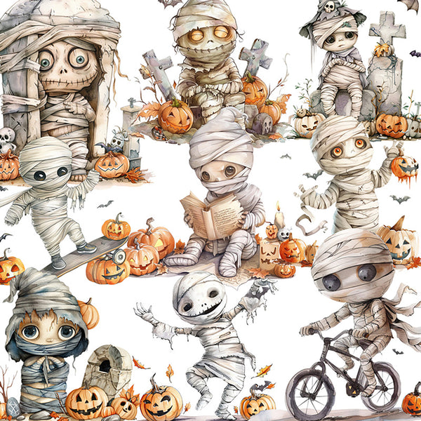 20PCS Cute Halloween mummy sticker