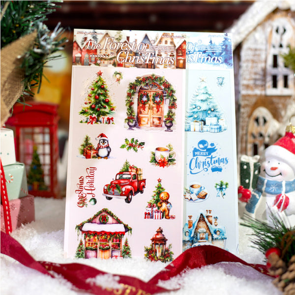 6PCS Christmas Forest Series sticker