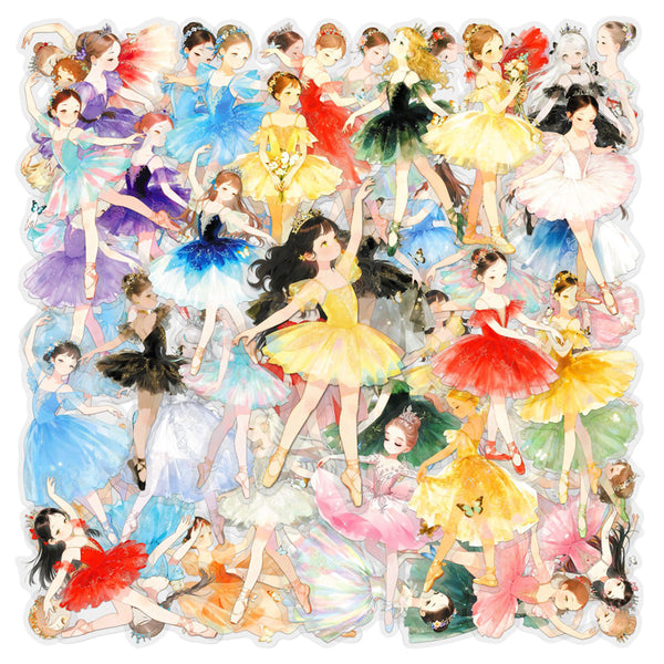 50PCS Ballet Girl Sticker
