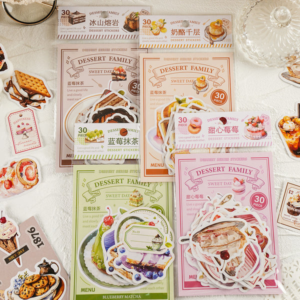 30PCS Dessert Family Series sticker