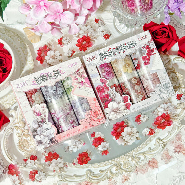 Flower Concealment Series Die Cutting PET Tape Set