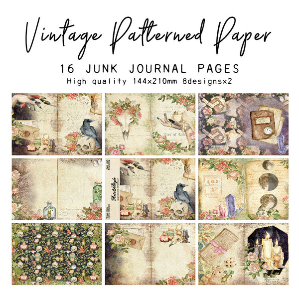 16PCS Gothic incident background paper