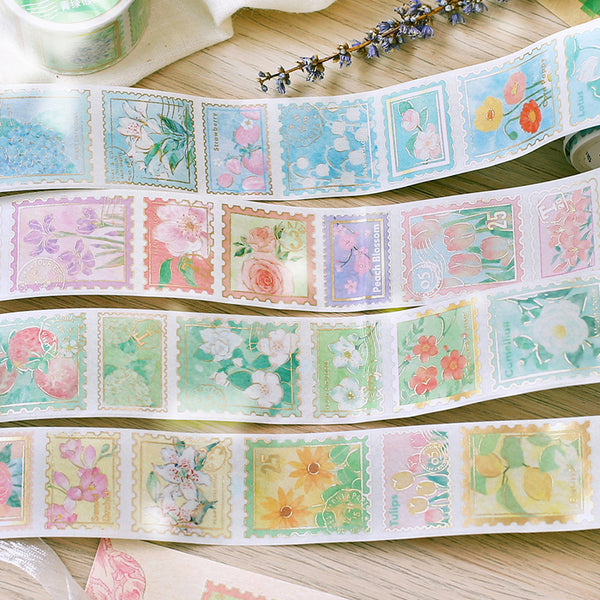 1Pcs Flower Post Office series washi tape
