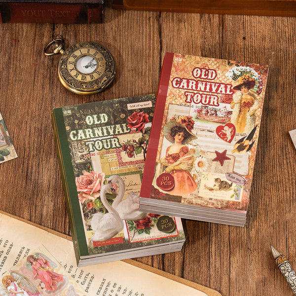 30PCS Old Park Tour Series sticker book