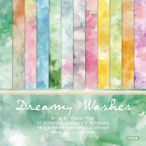 24PCS Dreamy Washes background paper
