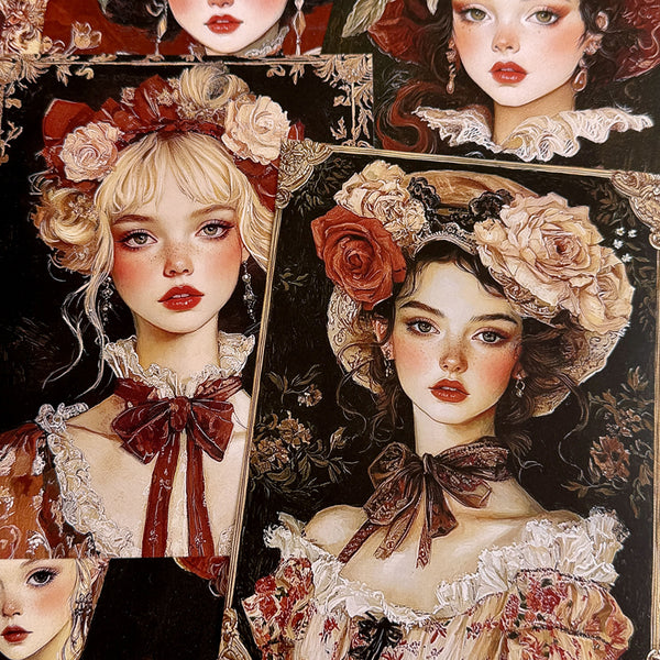 32PCS Princess Rose background paper