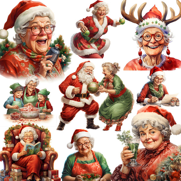 20PCS Christmas grandma sticker