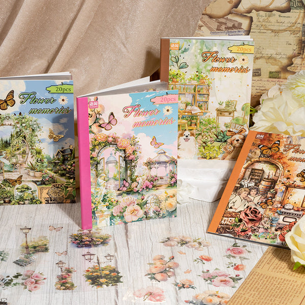 20PCS Pursuit of flower memory series sticker book