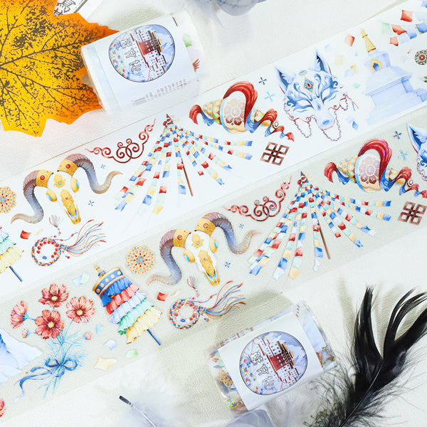 Tibetan culture Washi/Shell Light PET Tape