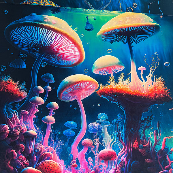 10PCS Sea mushroom fantasy background paper