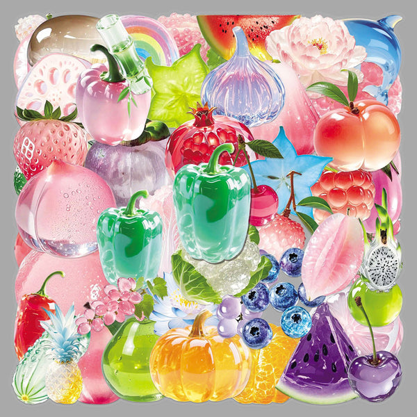 50PCS Crystal clear Sticker