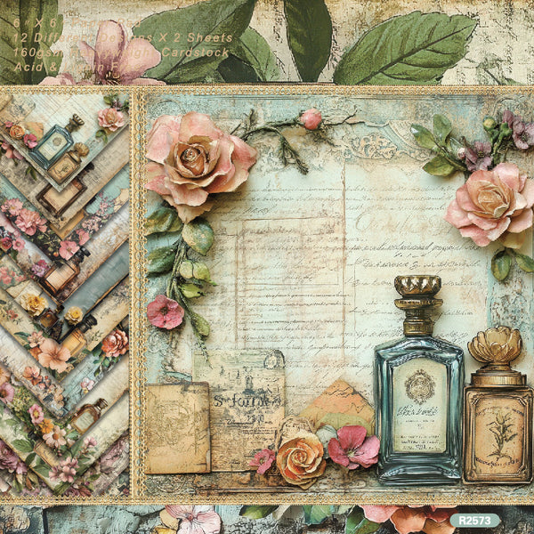 24PCS Vintage Page background paper