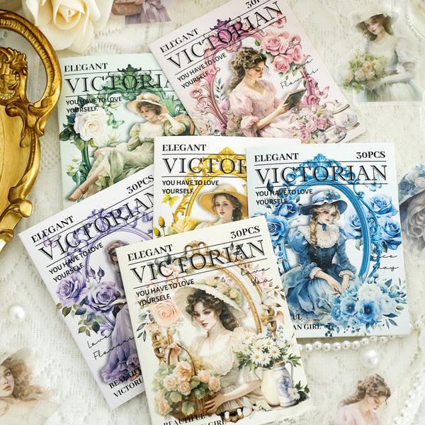 30PCS Victorias eleganter Serien aufkleber