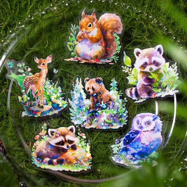 10PCS Animal small forest series sticker