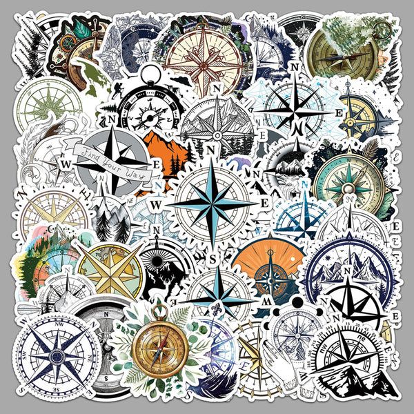 50PCS Compass Sticker