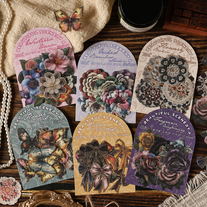 10PCS Splendid Picturesque Series sticker – LBLYXIR