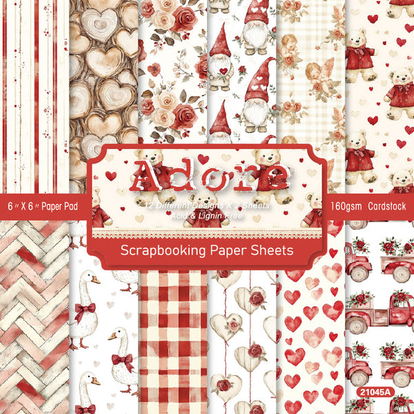 24PCS Adore background paper