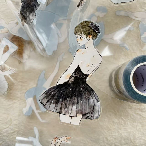 6.5cm*333cm Dancer Die Cutting Washi/PET/Fog PET Tape