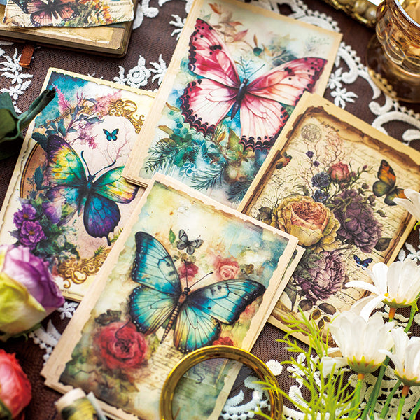 30PCS Butterfly effect series material paper