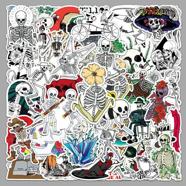50PCS Artistic Skeleton Sticker