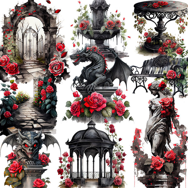 20PCS The Gothic Rose Garden Sticker