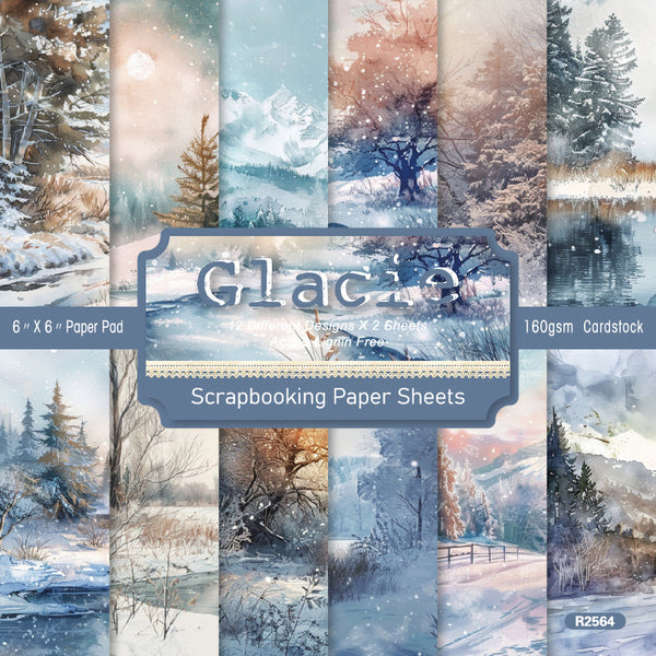 24PCS Glacie material paper