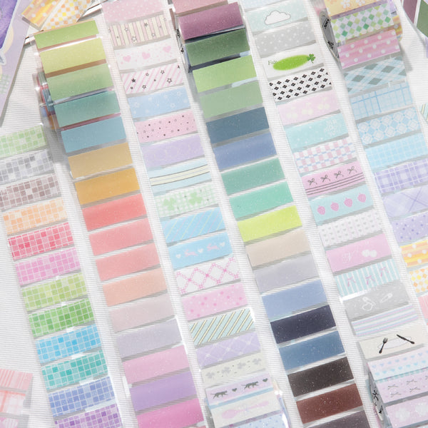 Cute Block Lines Series Die Cutting Flash Washi Tape