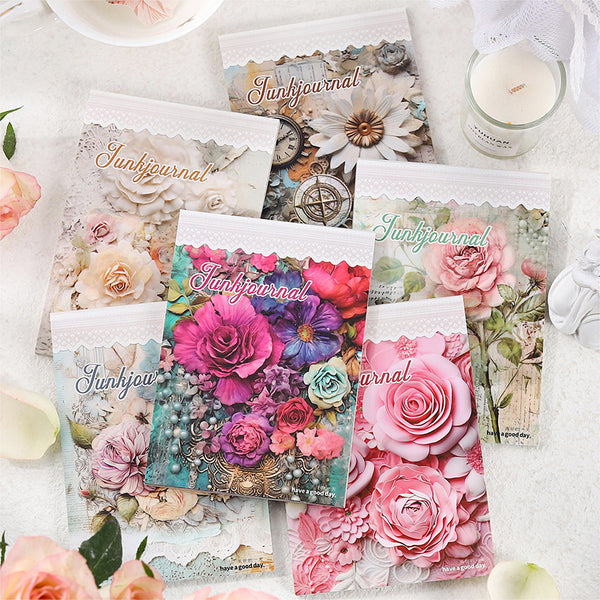 30 pezzi Costruisci la carta materiale della serie di fiori da sogno