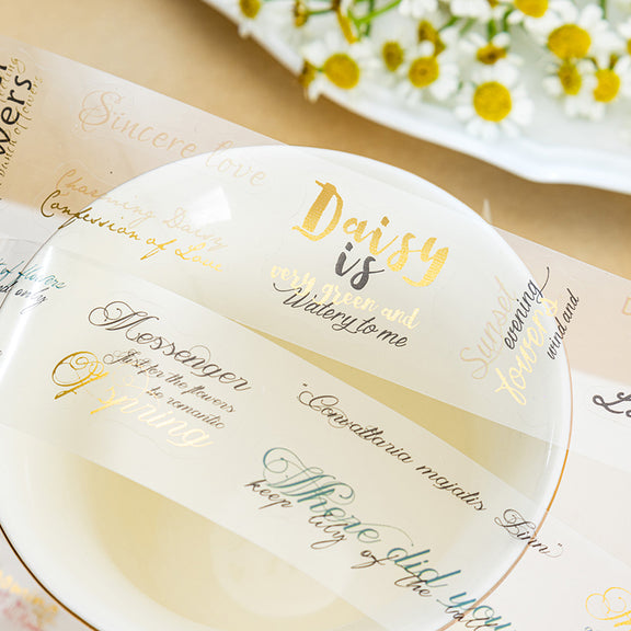 Write flowering series Die Cutting PET Tape LBLYXIR