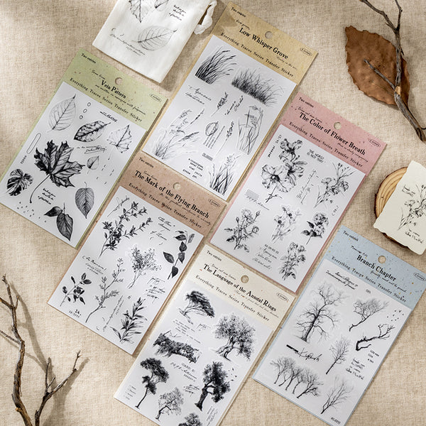 2PCS Traces of All Things Series Transfer sticker