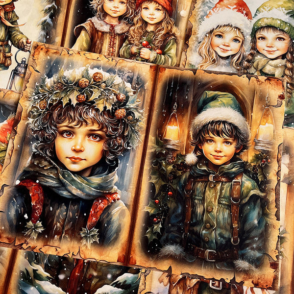 10PCS Christmas Children's decorative background paper