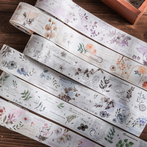 1PCS Magic flower light ink series washi tape