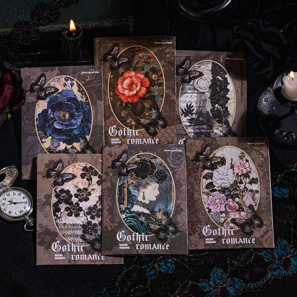 10PCS Gothic romance series material paper