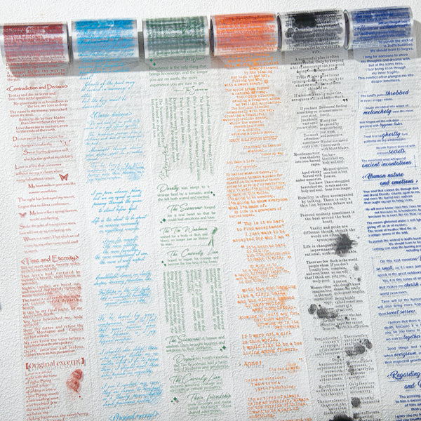 Fragmented literary quotes series PET Tape