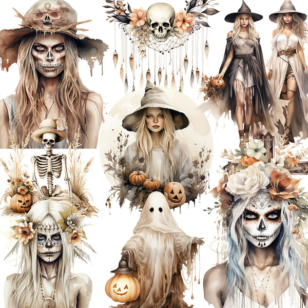 20PCS Bohemian Witches Halloween sticker