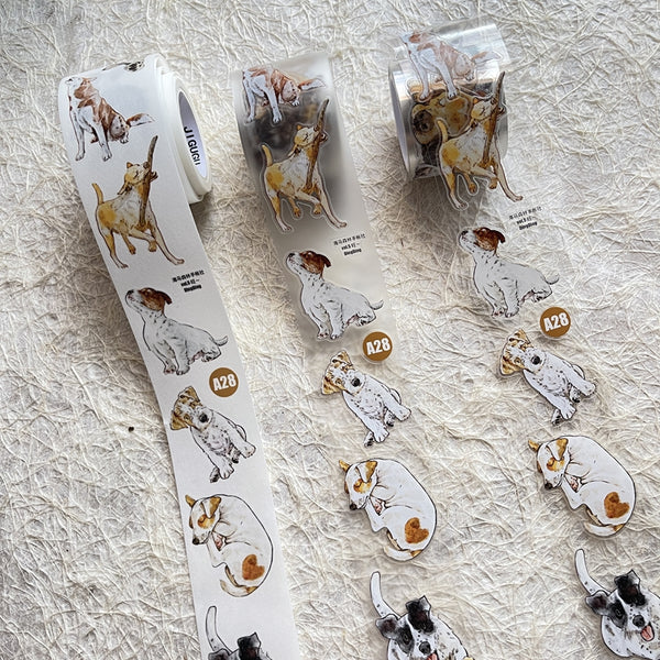 3.5cm*200cm Beloved dog Die Cutting Washi/PET Tape