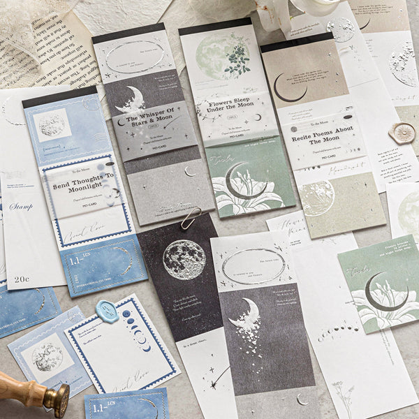 10PCS To the Moon Series note paper