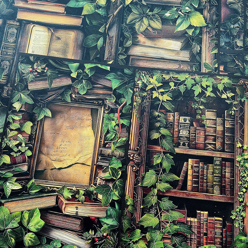 10PCS Forest library background paper – LBLYXIR