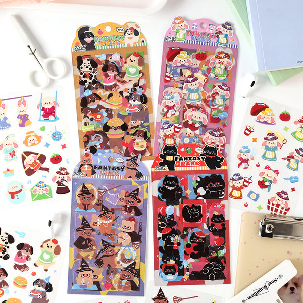 4PCS The Fantasy Park series sticker