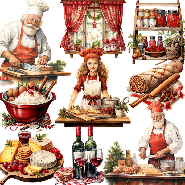 20PCS Christmas kitchen sticker