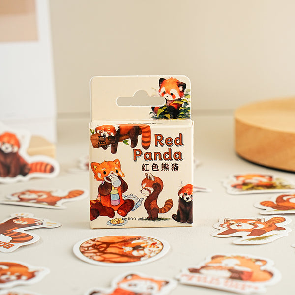 46PCS Red panda series sticker