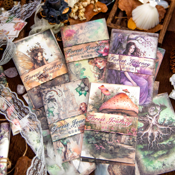 30PCS Forest Travels Series material paper