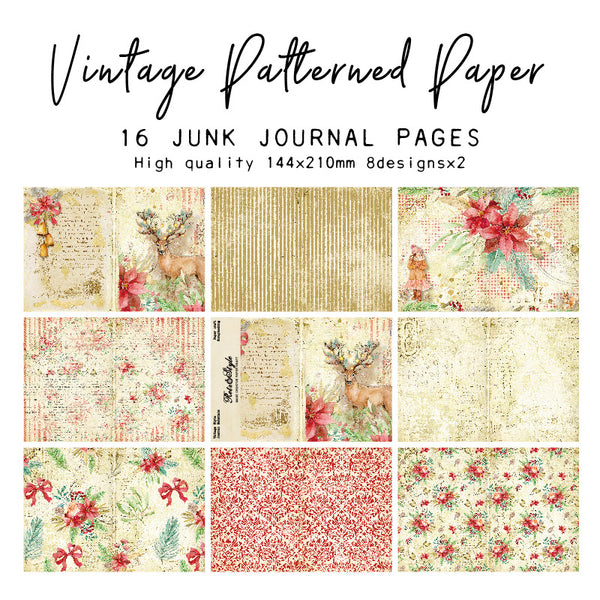 16PCS Texture Christmas background paper