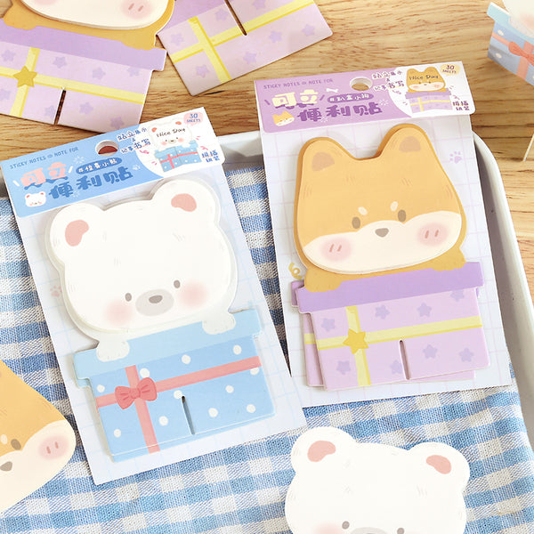 30PCS Desktop cute pet box series note paper