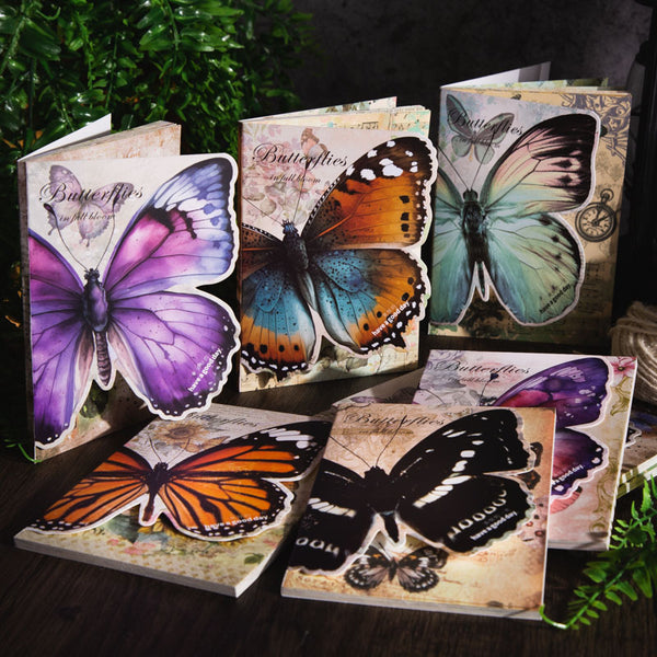 30PCS Butterfly Blooming Series material paper