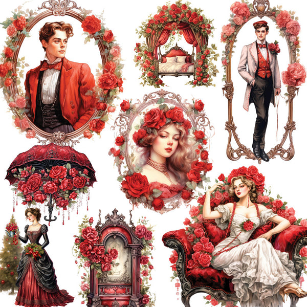 20PCS Victorian rose aristocracy sticker