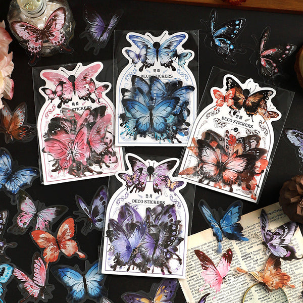 15 pezzi adesivo serie libro farfalla