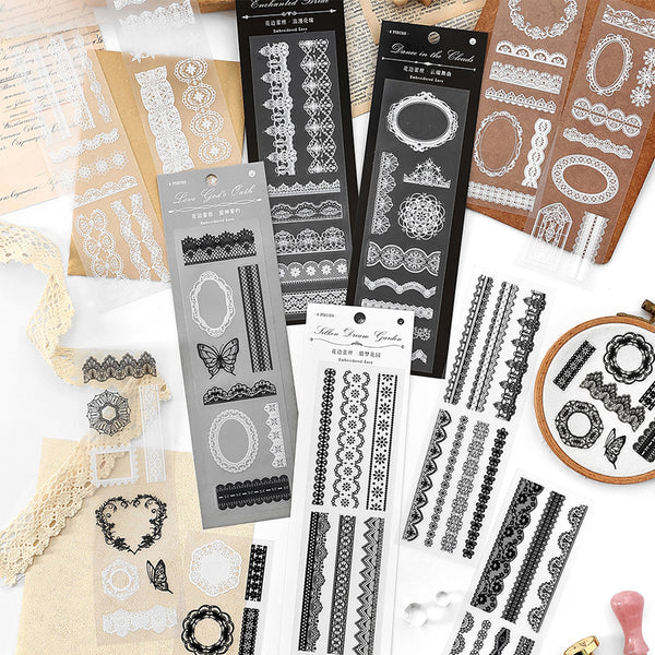 6PCS Lace series sticker
